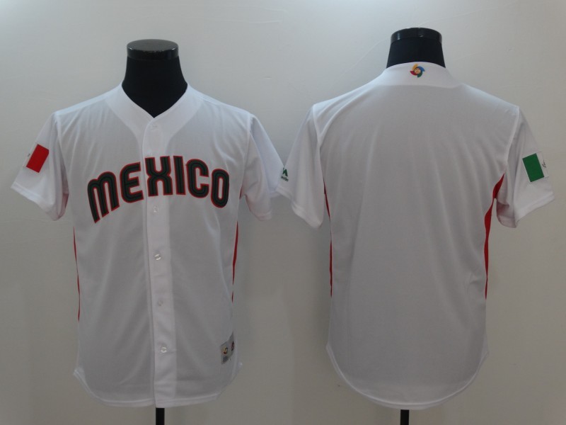 Men Mexico Baseball Majestic White 2017 World Baseball Classic Authentic Team Jersey